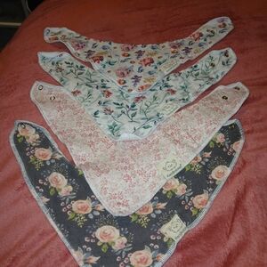 KeaBabies Like New Floral Baby Bandana Bibs Set